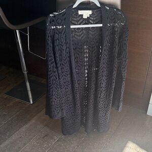 saltwater LUXE Black Textured Knit Top